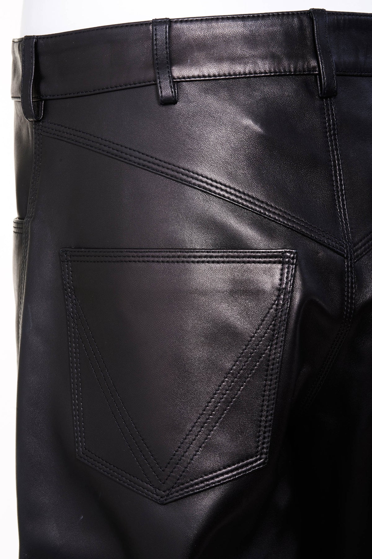 Bottega Veneta Black Leather Shorts Size 40