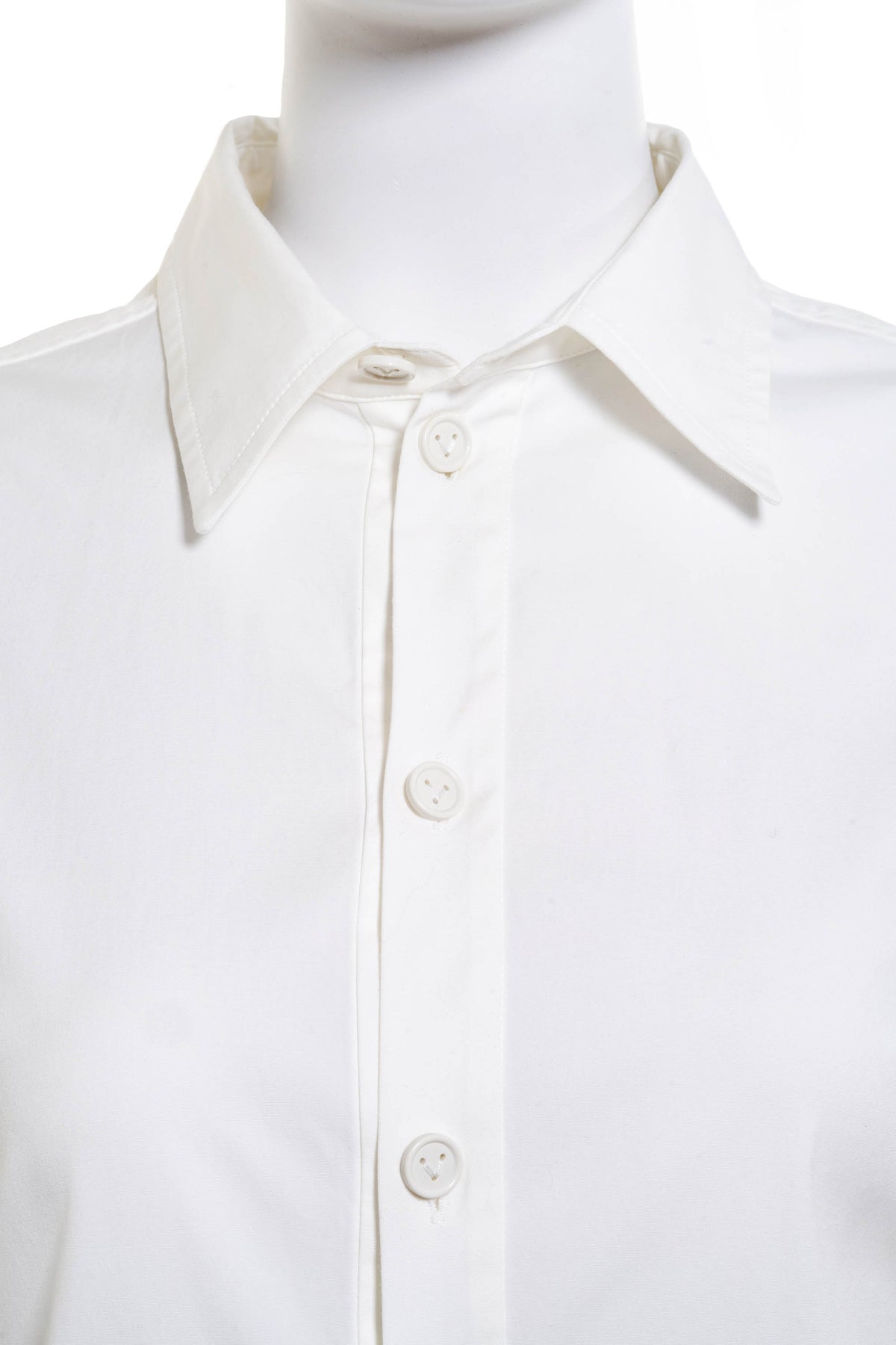 Bottega Veneta White Cotton Shirt Dress Size 42/6