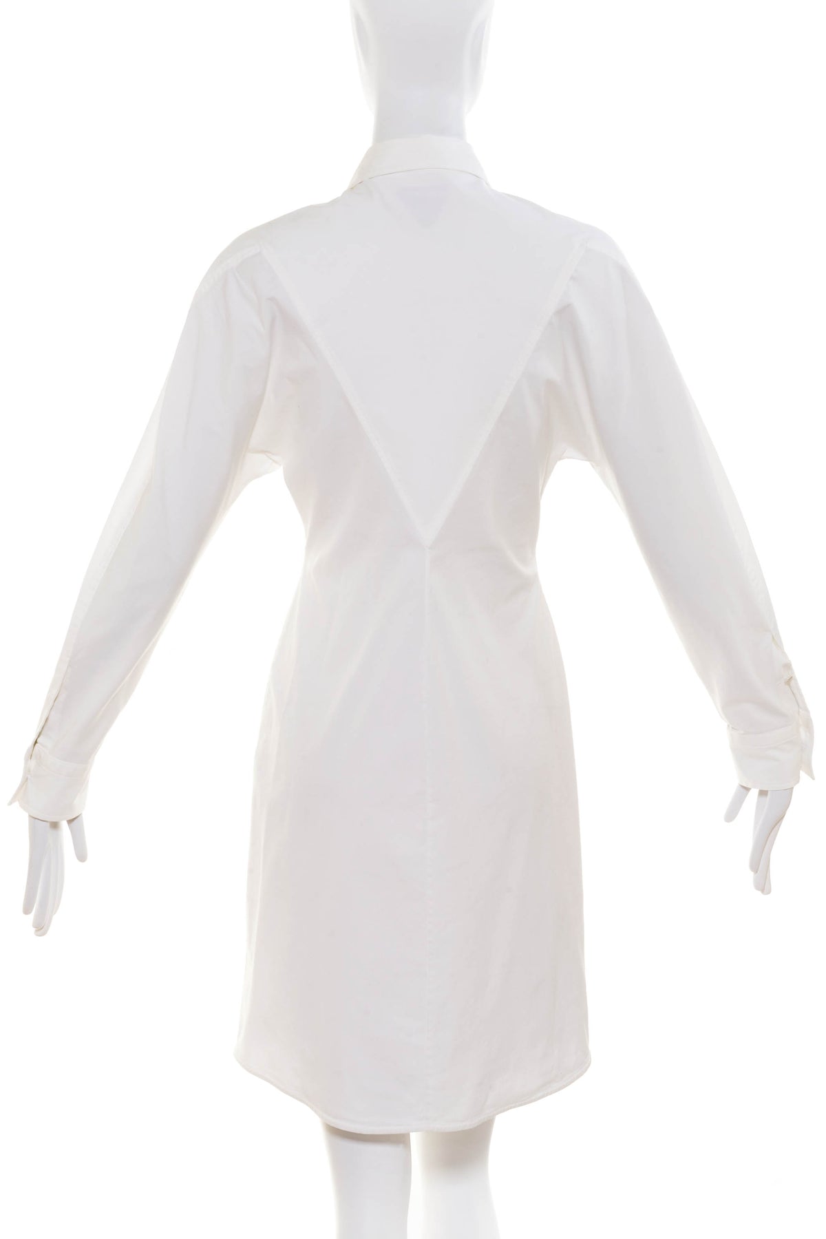 Bottega Veneta White Cotton Shirt Dress Size 42/6