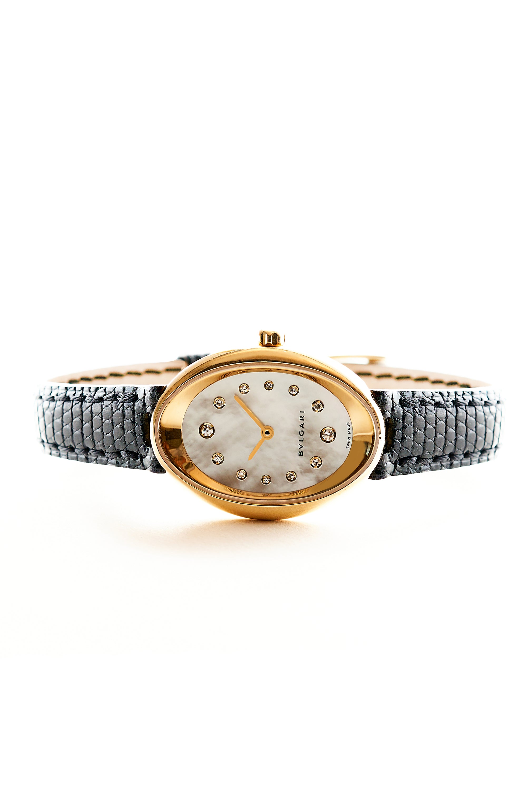 Bulgari Mother of Pearl Face Watch With Diamonds