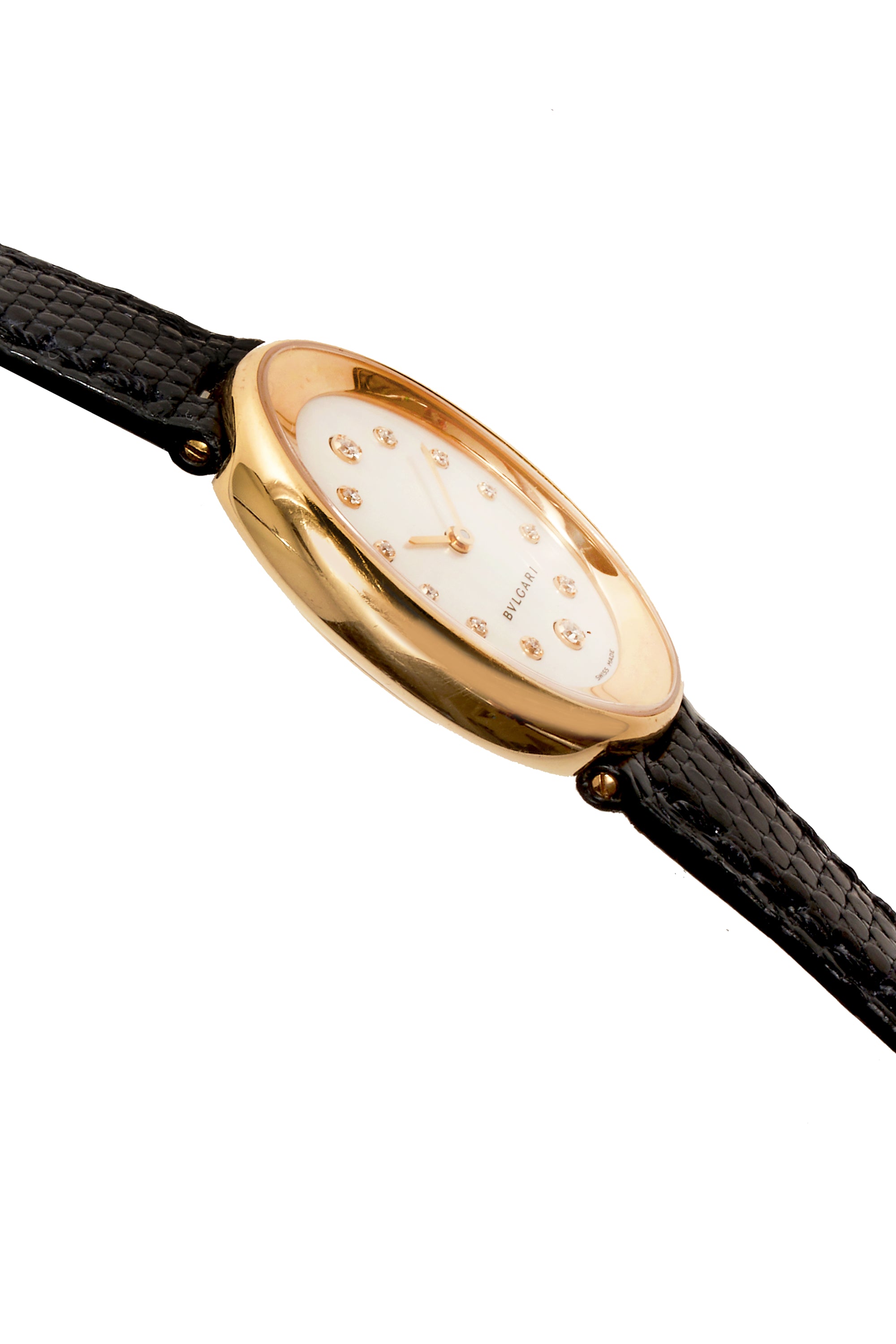 Bulgari Mother of Pearl Face Watch With Diamonds