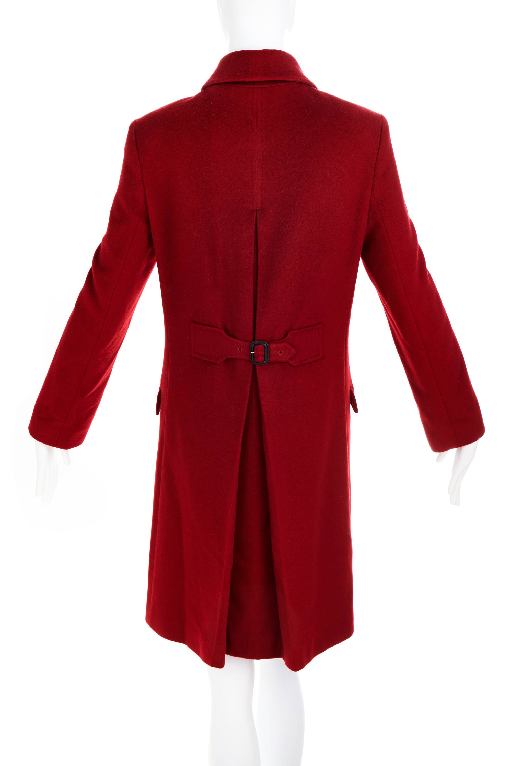 Burberry Cashmere Maroon Classic Coat Size 4