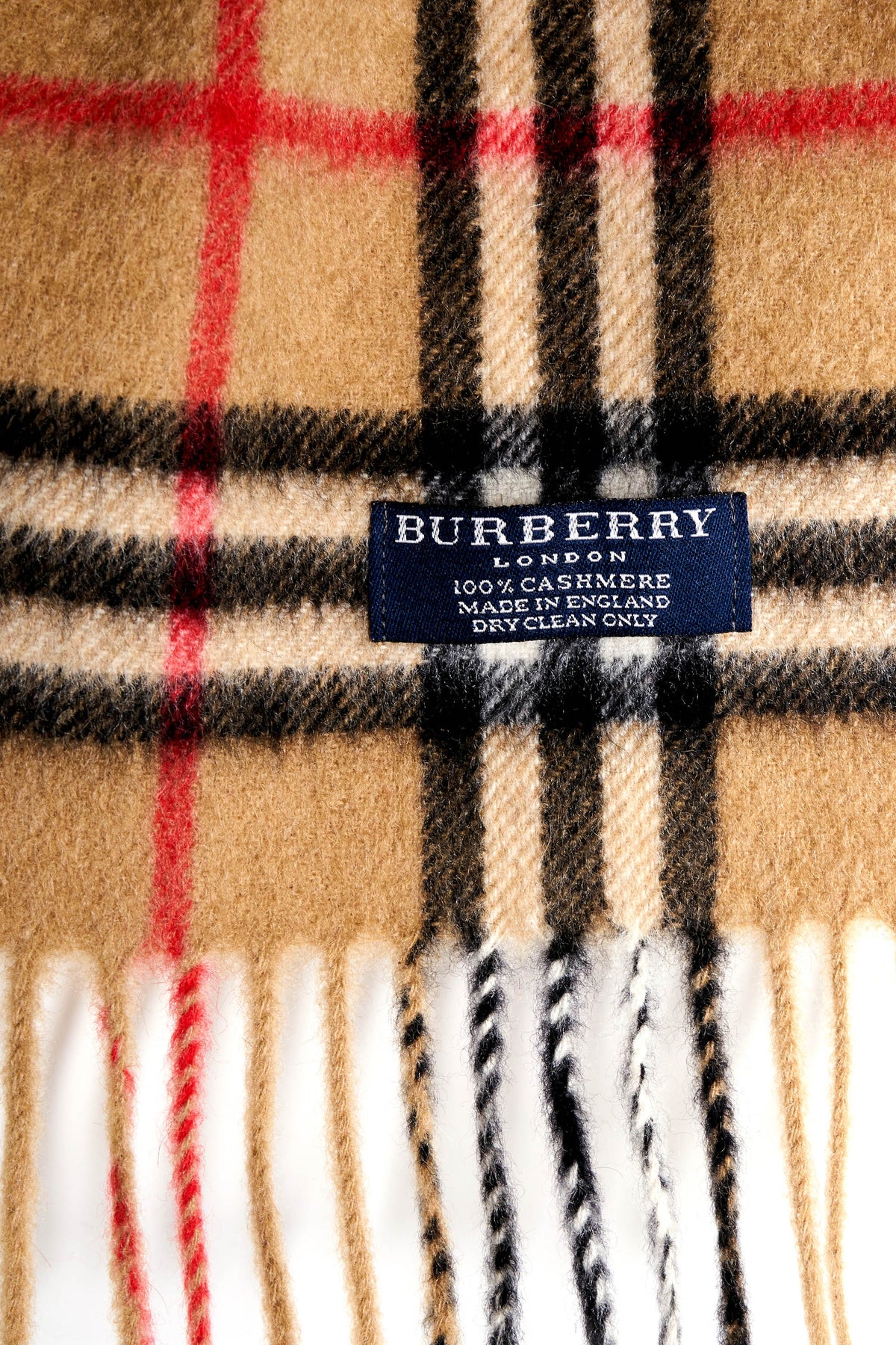 Burberry London Cashmere Nova Check Plaid Scarf