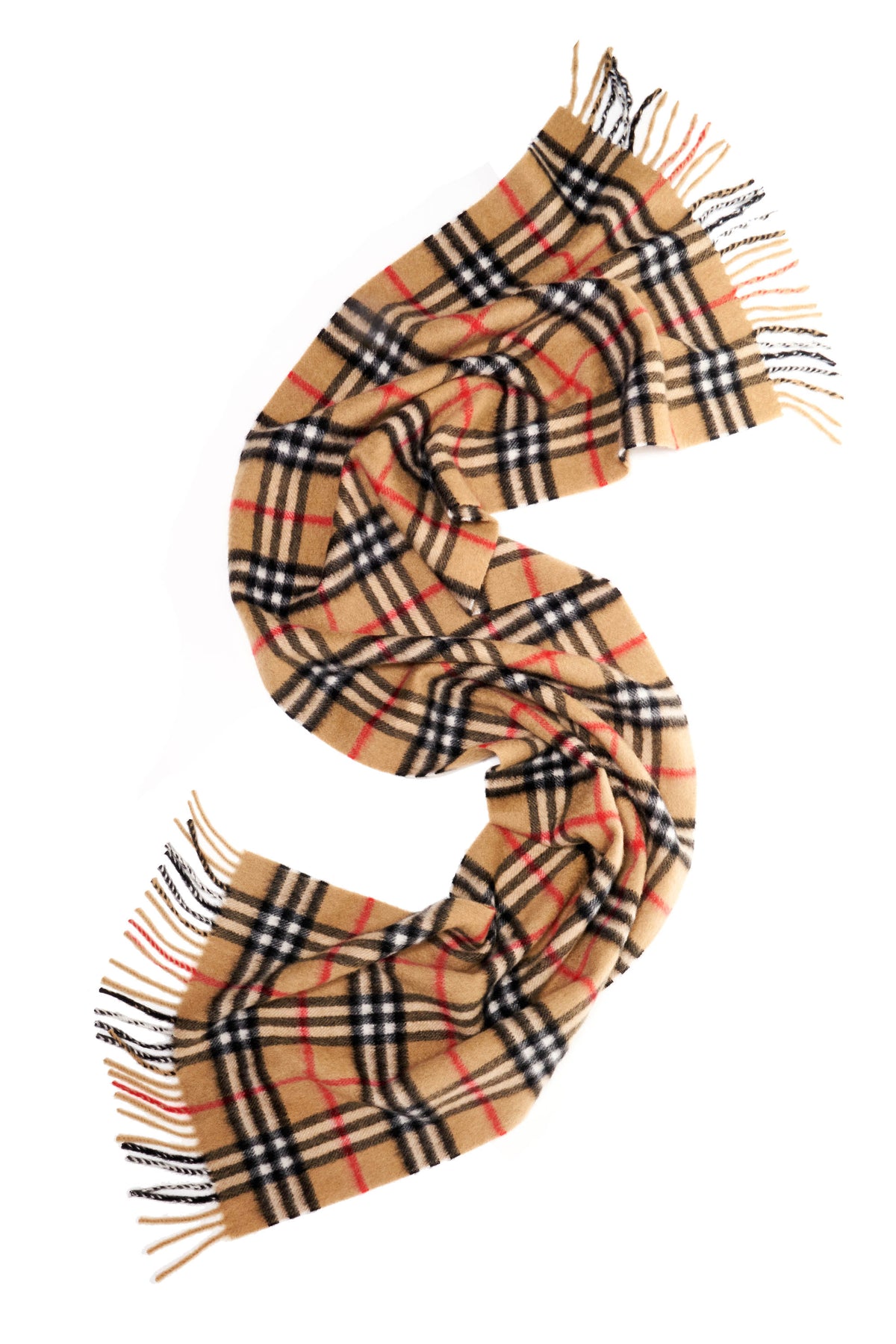 Burberry London Cashmere Nova Check Plaid Scarf