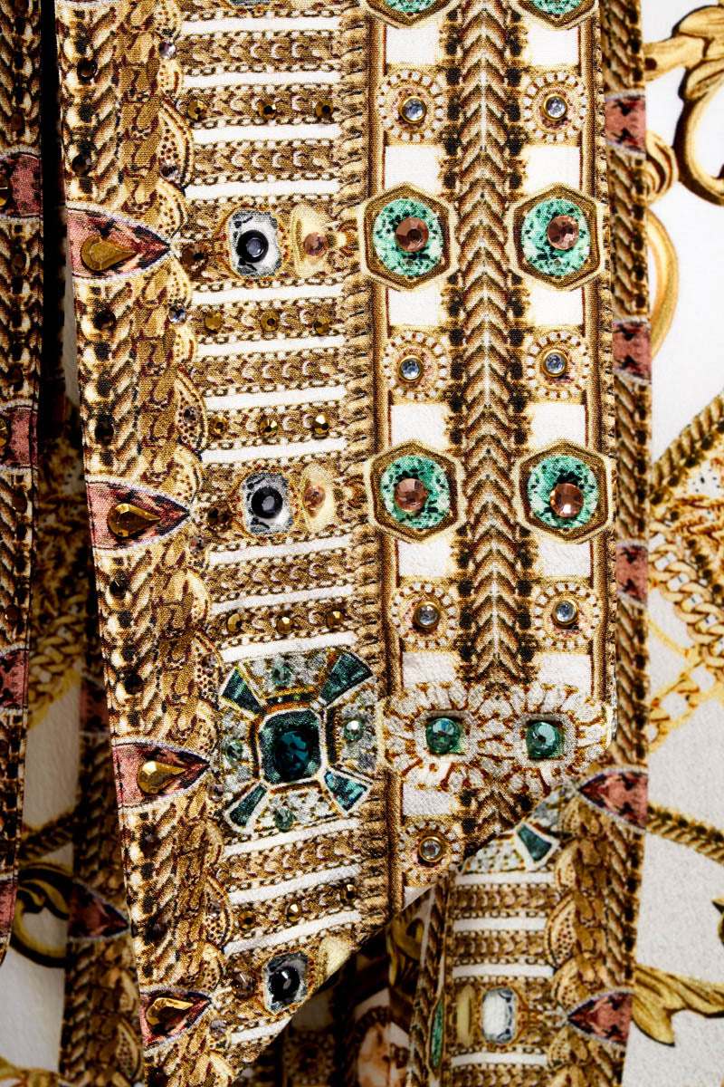 Camilla Gold Chain Print Sleeveless Maxi Dress Size M