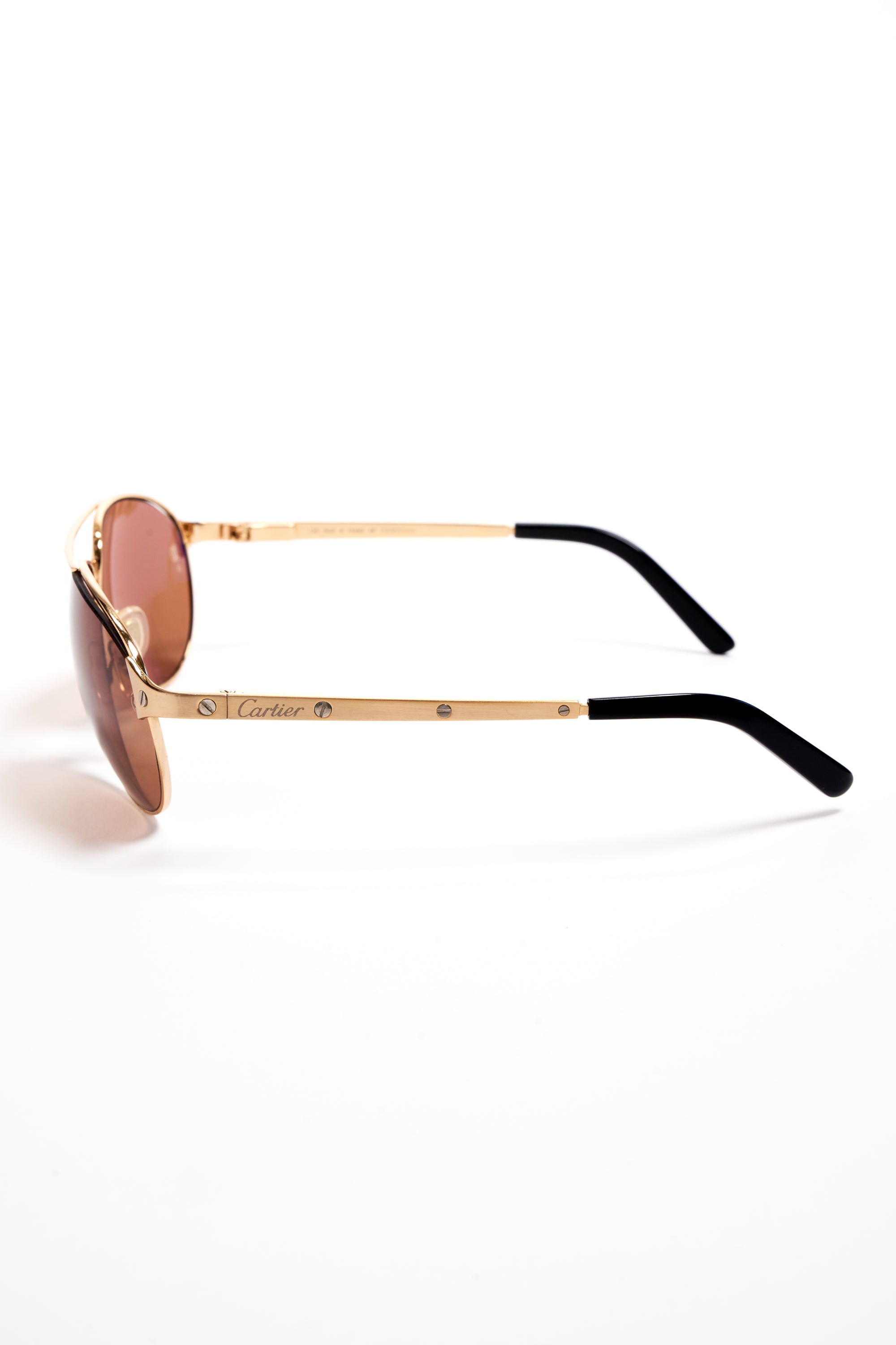 Cartier 1970s Santos Limited Edition 18k Gold Plated Sunglasses