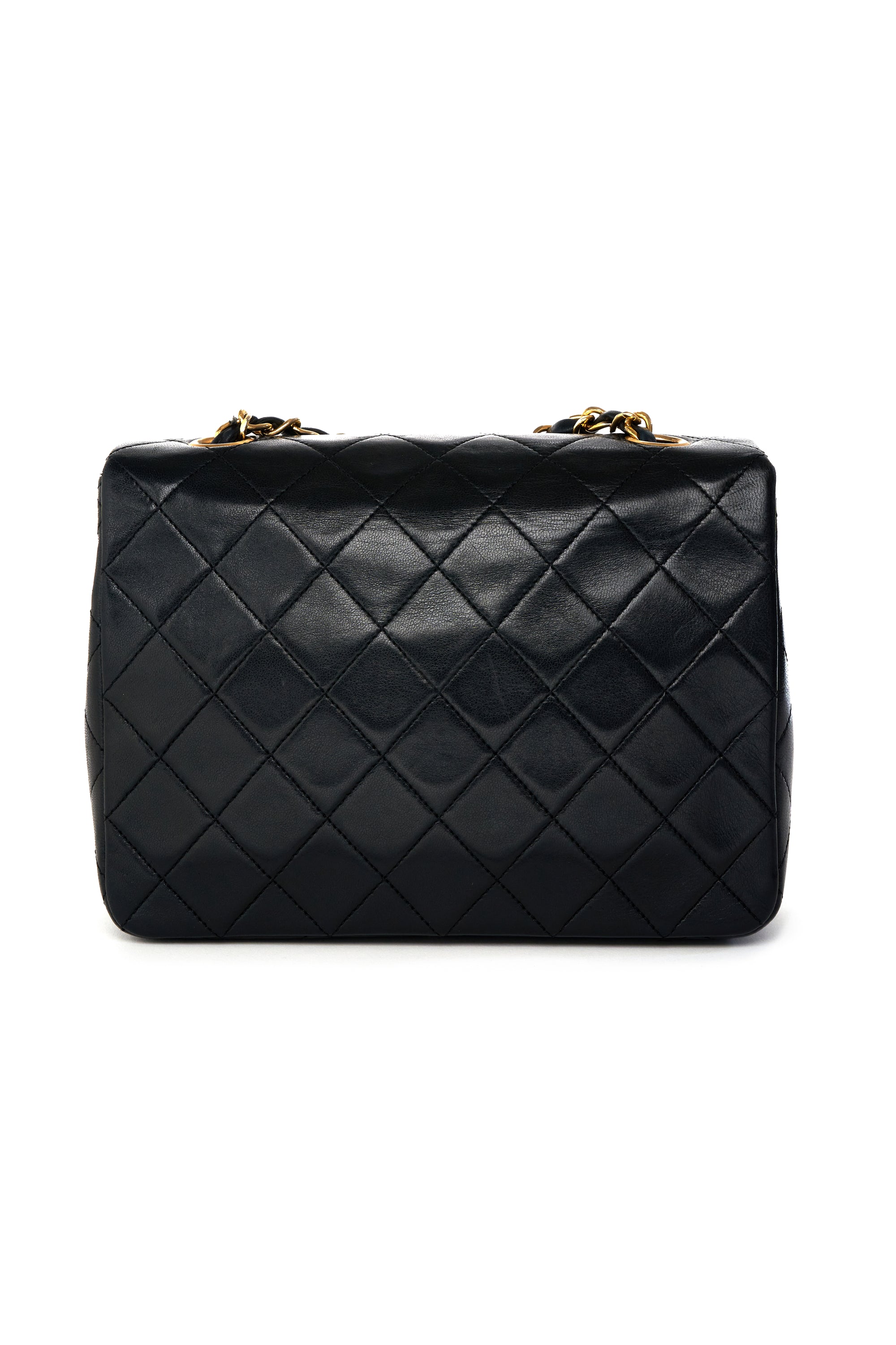 Chanel Mini Black Square 24k Gold Hardware 1989-91