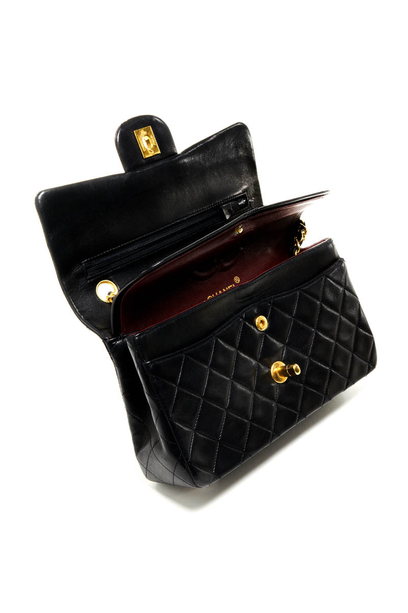 Chanel Vintage Black Double Flap Purse