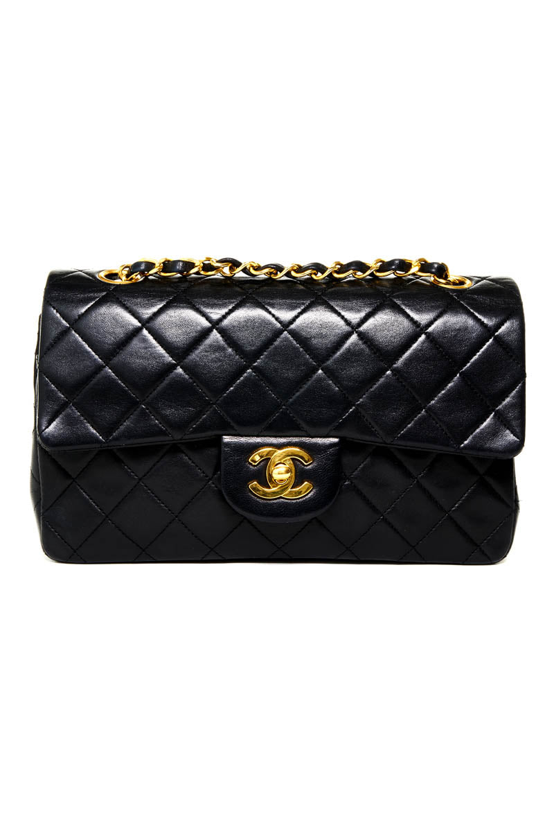 Chanel Vintage Black Double Flap Purse