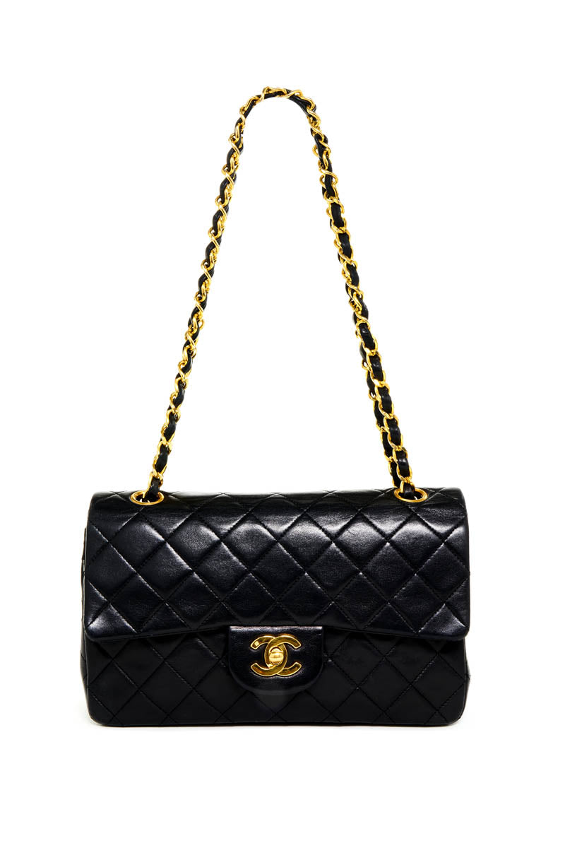 Chanel Vintage Black Double Flap Purse