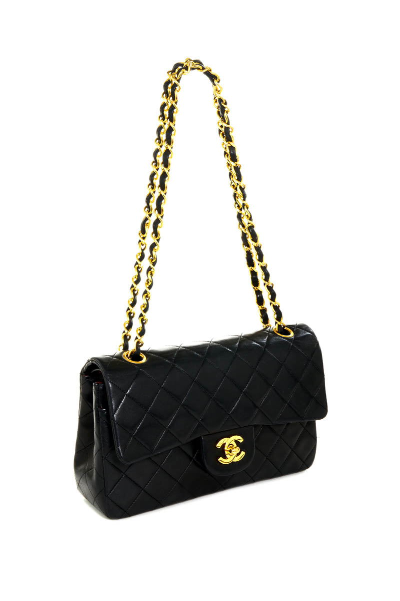 Chanel Vintage Black Double Flap Purse
