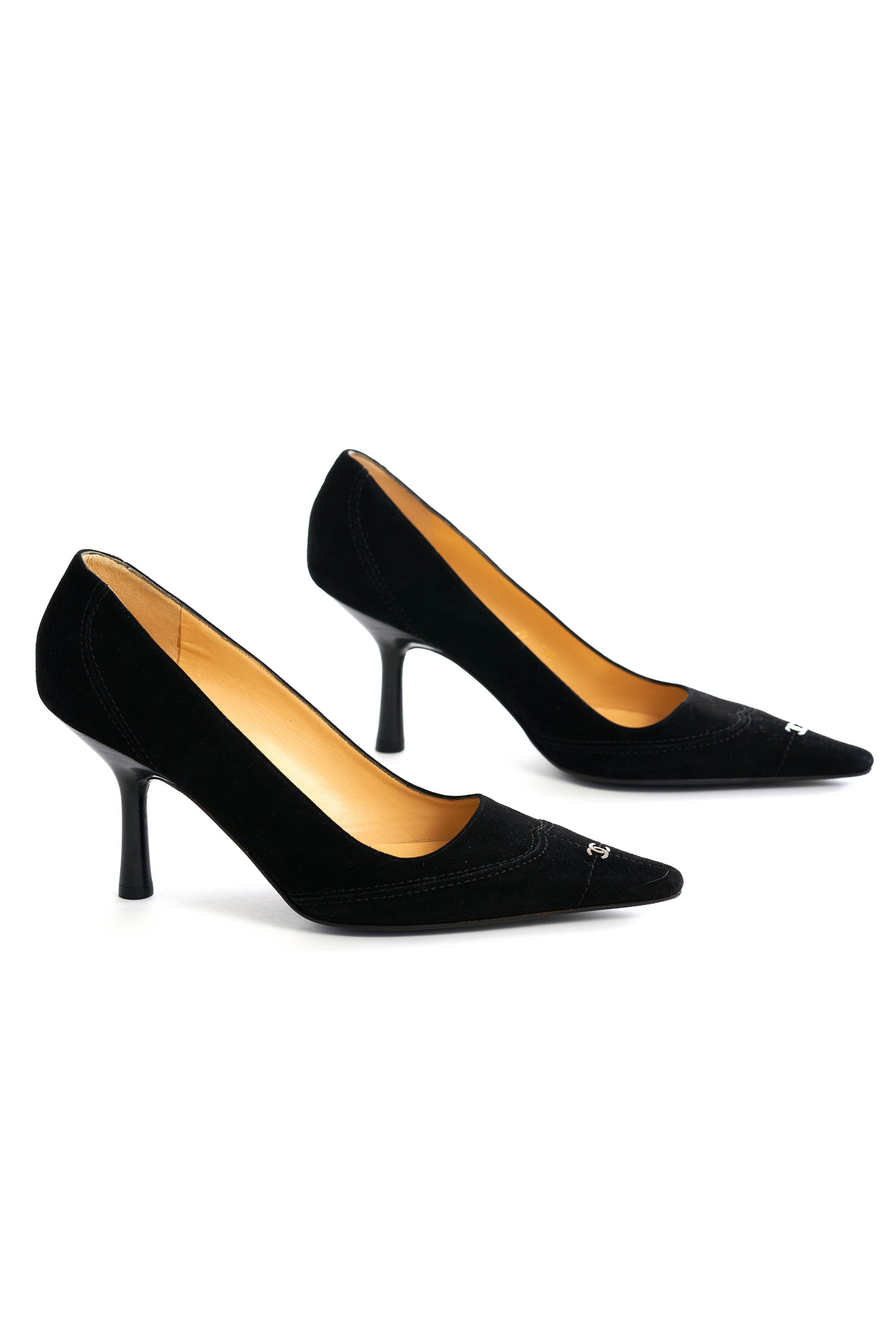 Chanel Black Pointed Toe Pump Size 39