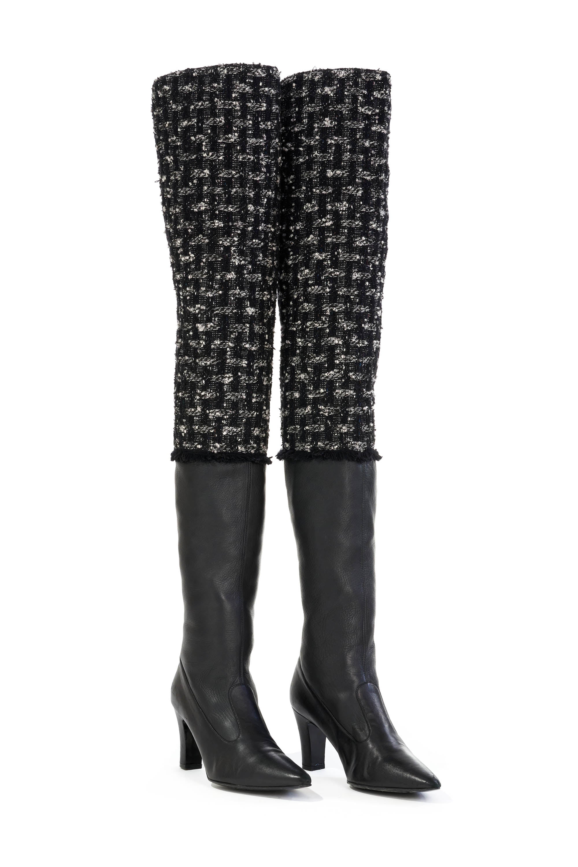 Chanel thigh high boots best sale