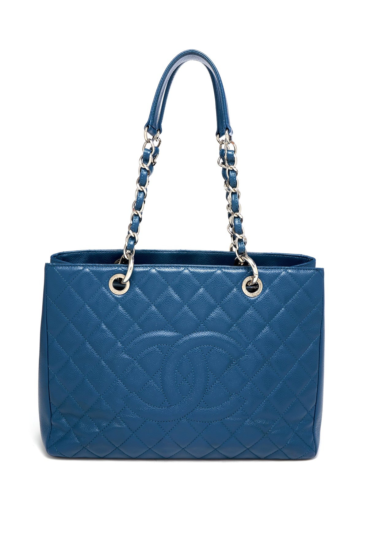 Chanel Grand Shopping Tote Medium Blue 2015-6