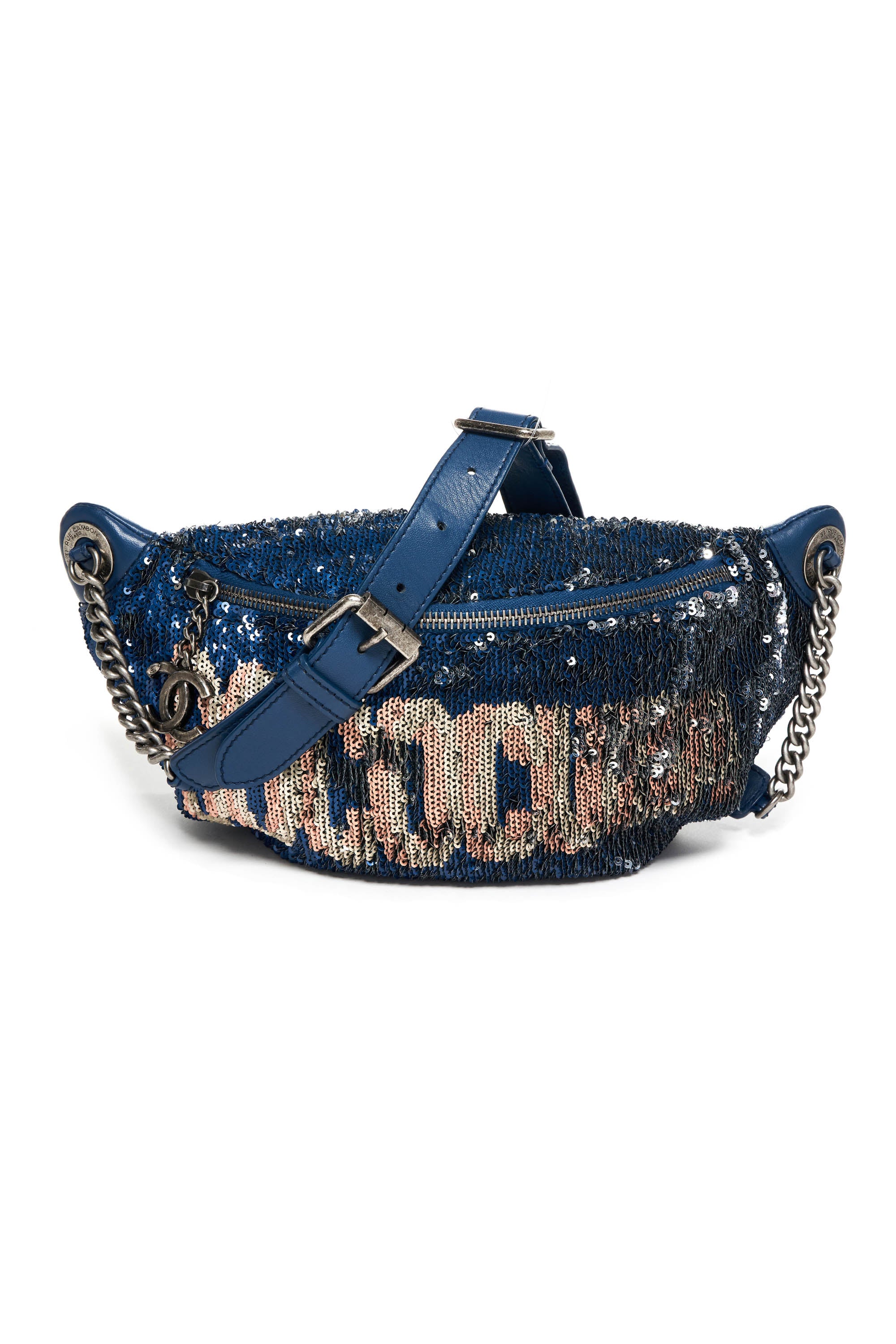 Chanel Blue Coco Cuba Sequins Belt Bag 2016-17