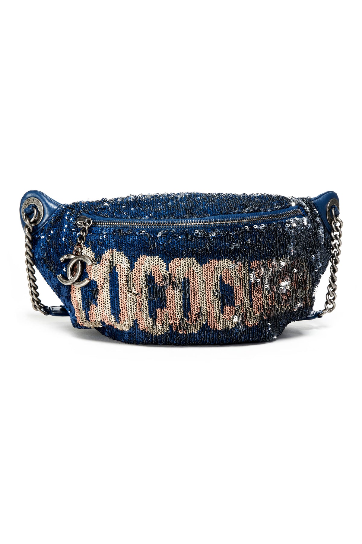 Chanel Blue Coco Cuba Sequins Belt Bag 2016-17