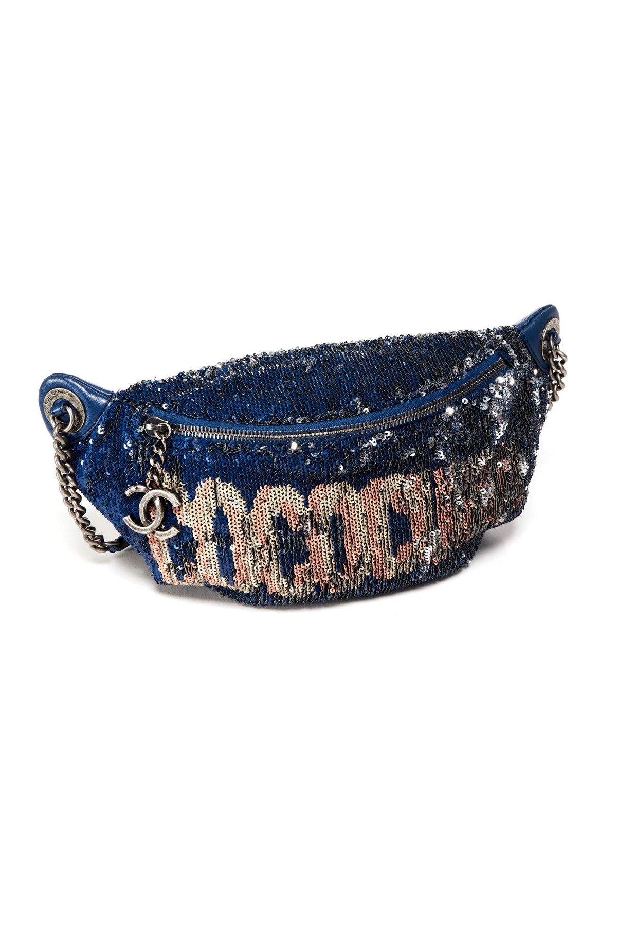 Chanel Blue Coco Cuba Sequins Belt Bag 2016-17