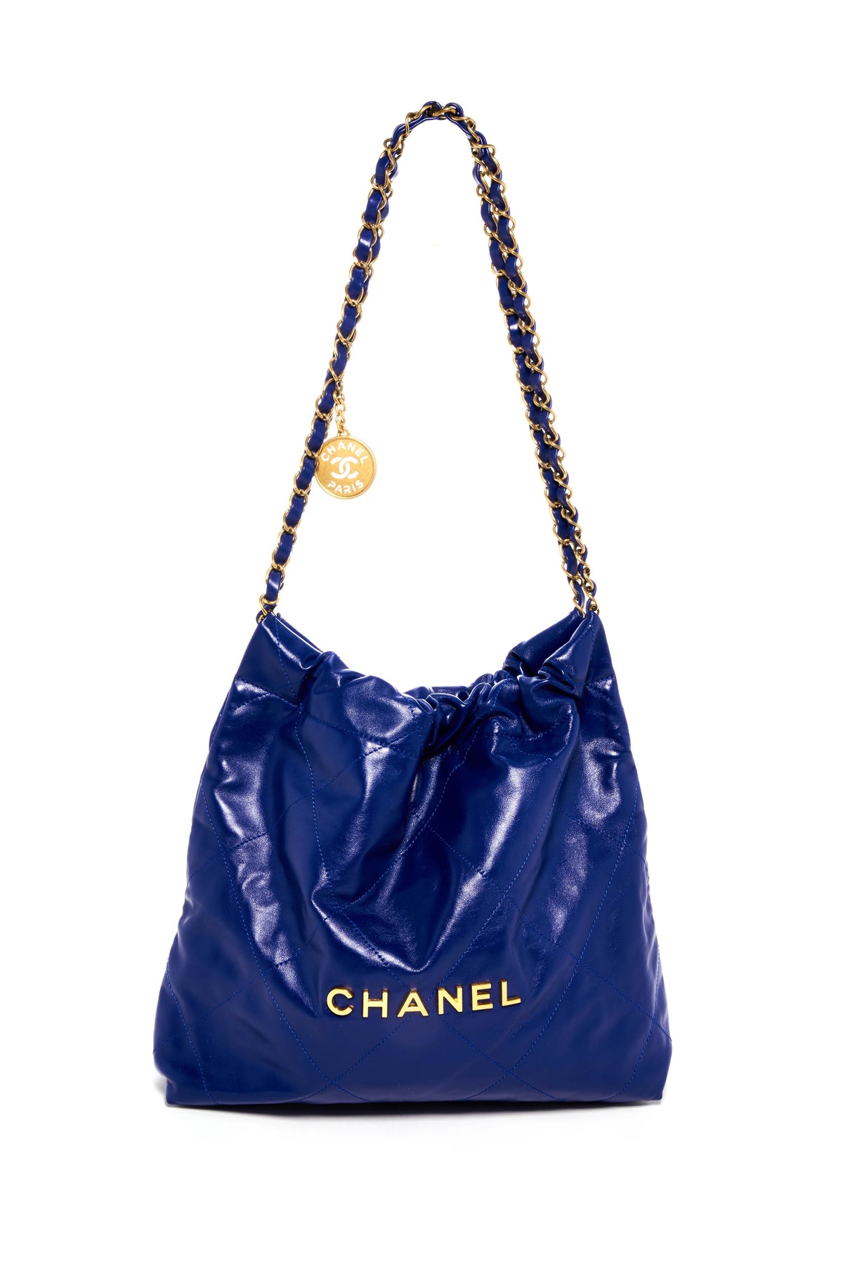 Chanel Medium French Ultramarine Blue Hobo Tote 22