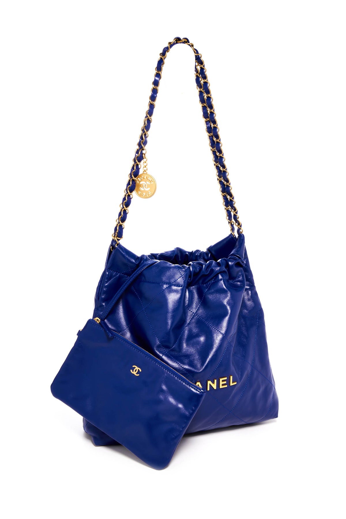 Chanel Medium French Ultramarine Blue Hobo Tote 22