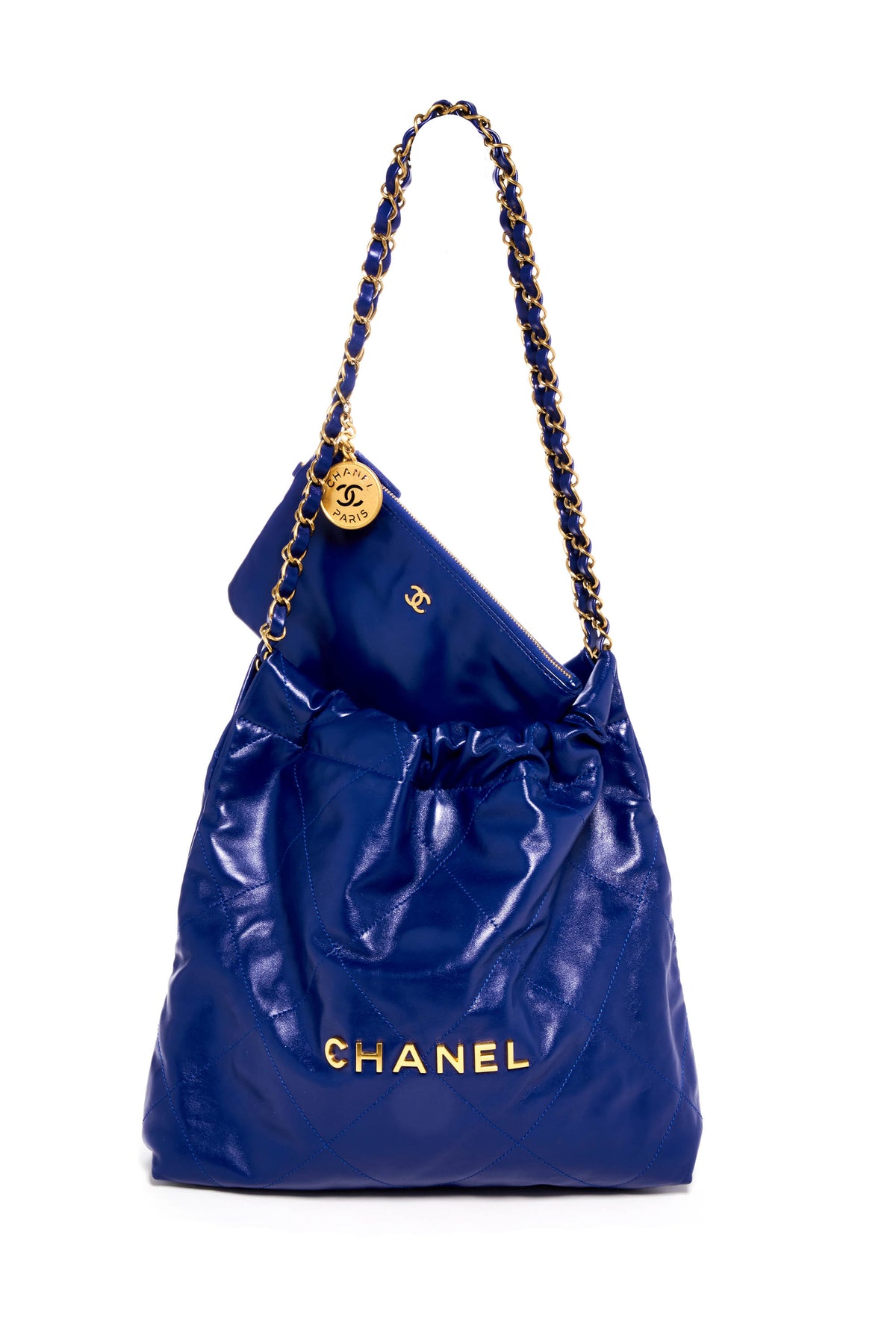 Chanel Medium French Ultramarine Blue Hobo Tote 22