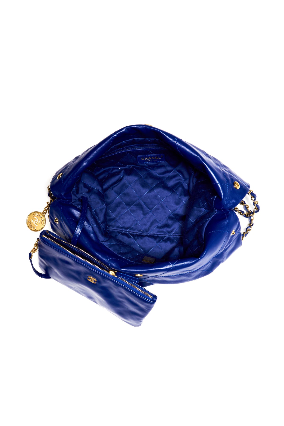 Chanel Medium French Ultramarine Blue Hobo Tote 22