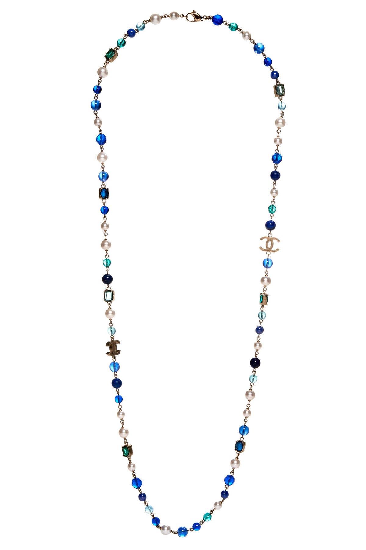 Chanel Sautoir Necklace Blue/Teal 2007A