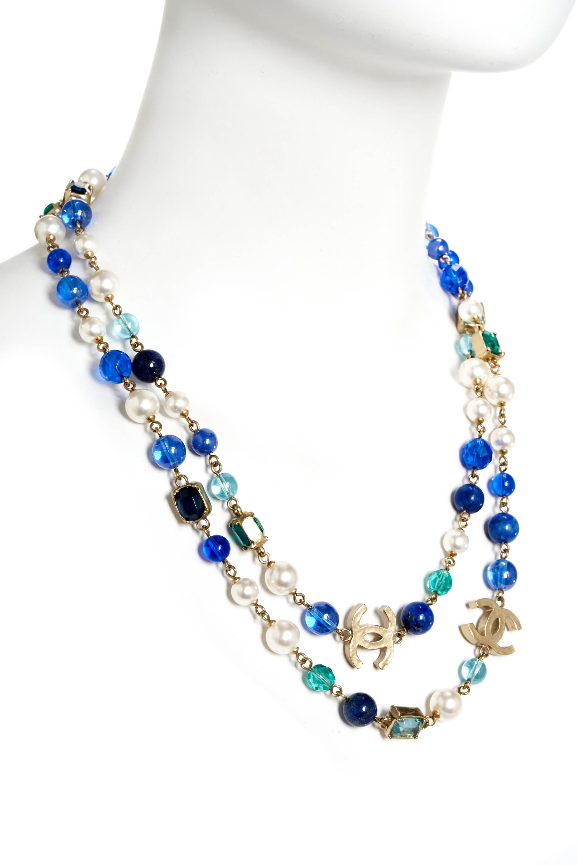 Chanel Sautoir Necklace Blue/Teal 2007A