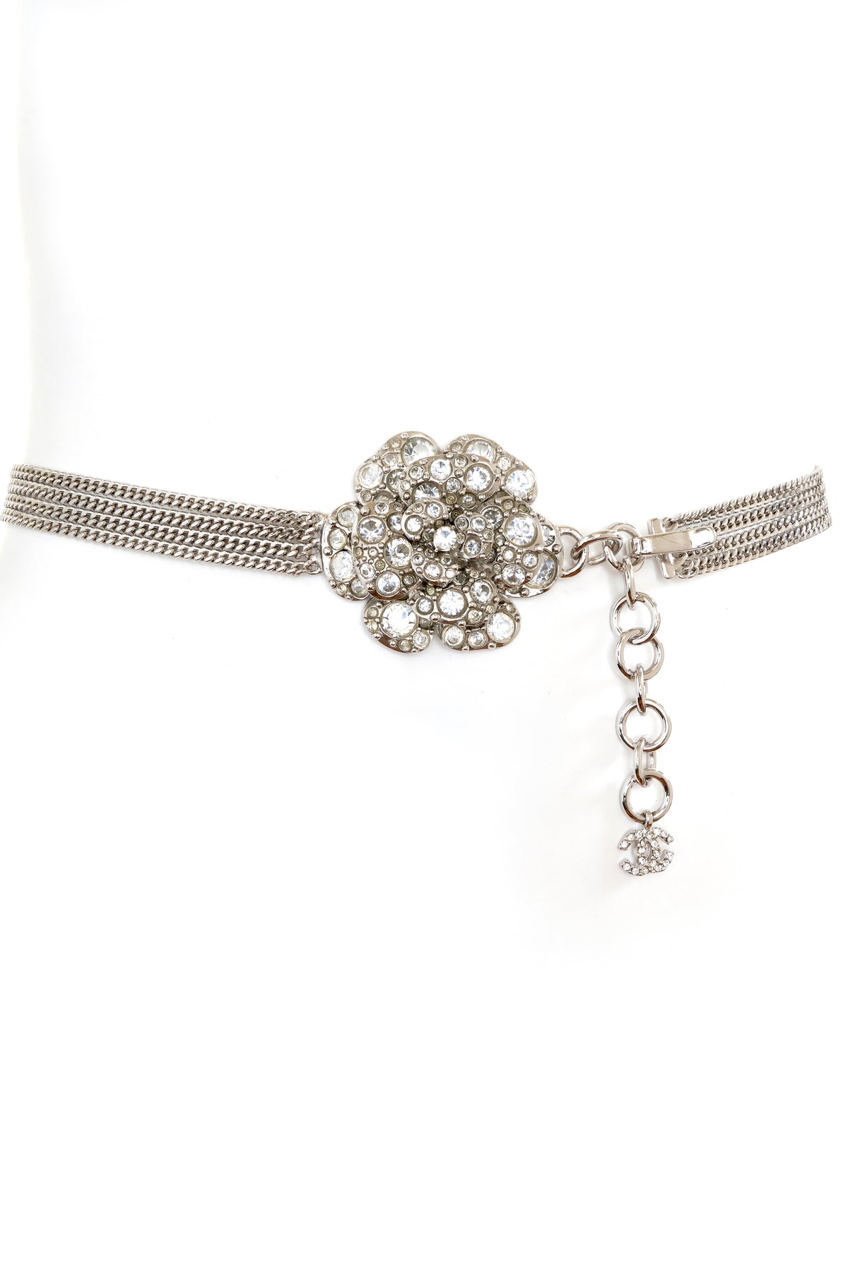 Chanel Camellia Crystal Strass Chain Belt or Necklace 2005V