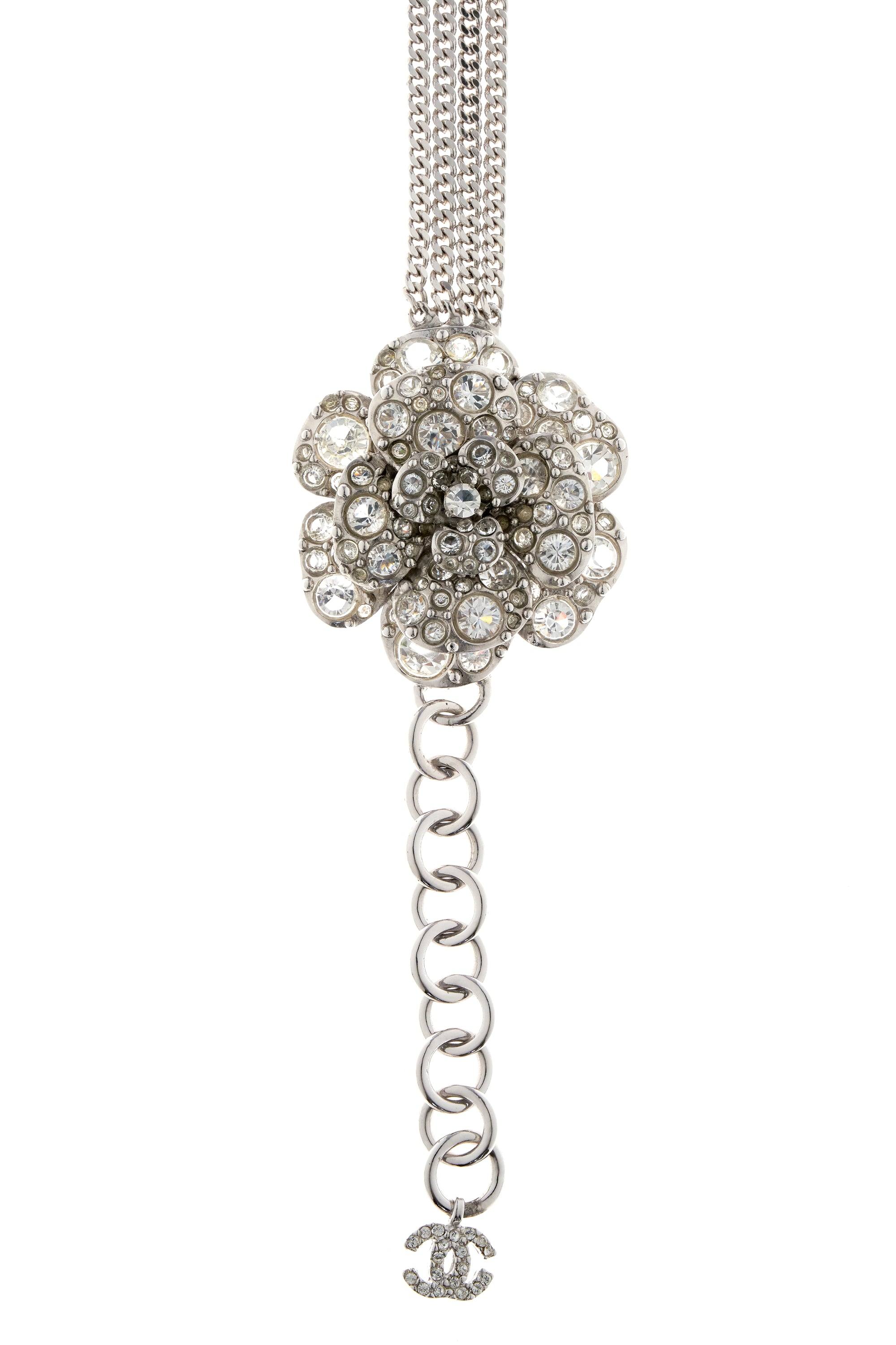 Chanel Camellia Crystal Strass Chain Belt/Necklace 2005V