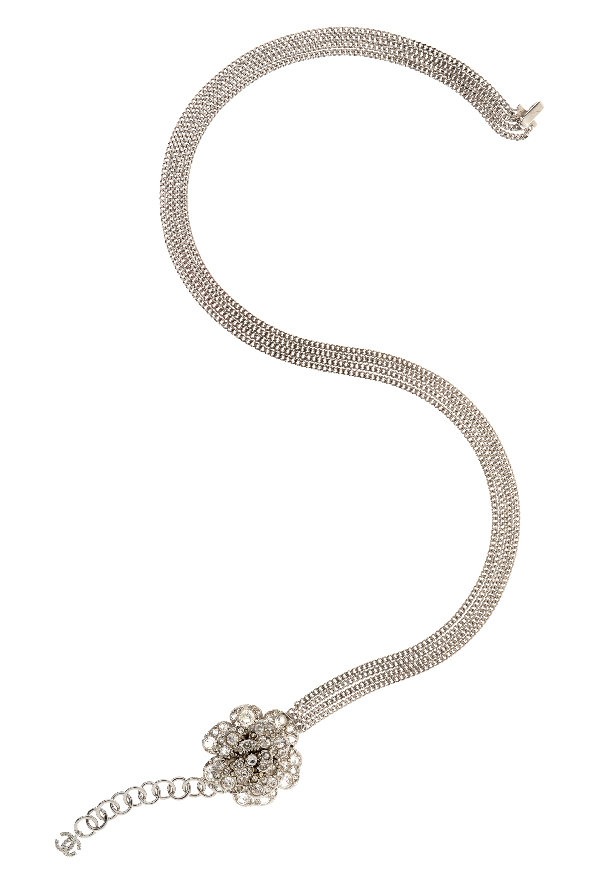 Chanel Camellia Crystal Strass Chain Belt/Necklace 2005V