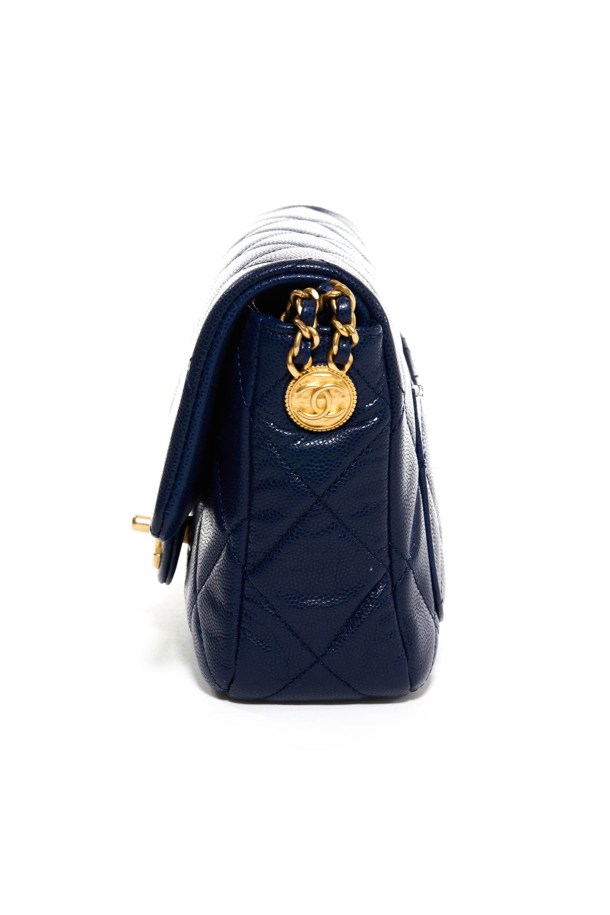 Chanel Navy &quot;Twist my Buttons&quot; Quilted Crossbody Purse