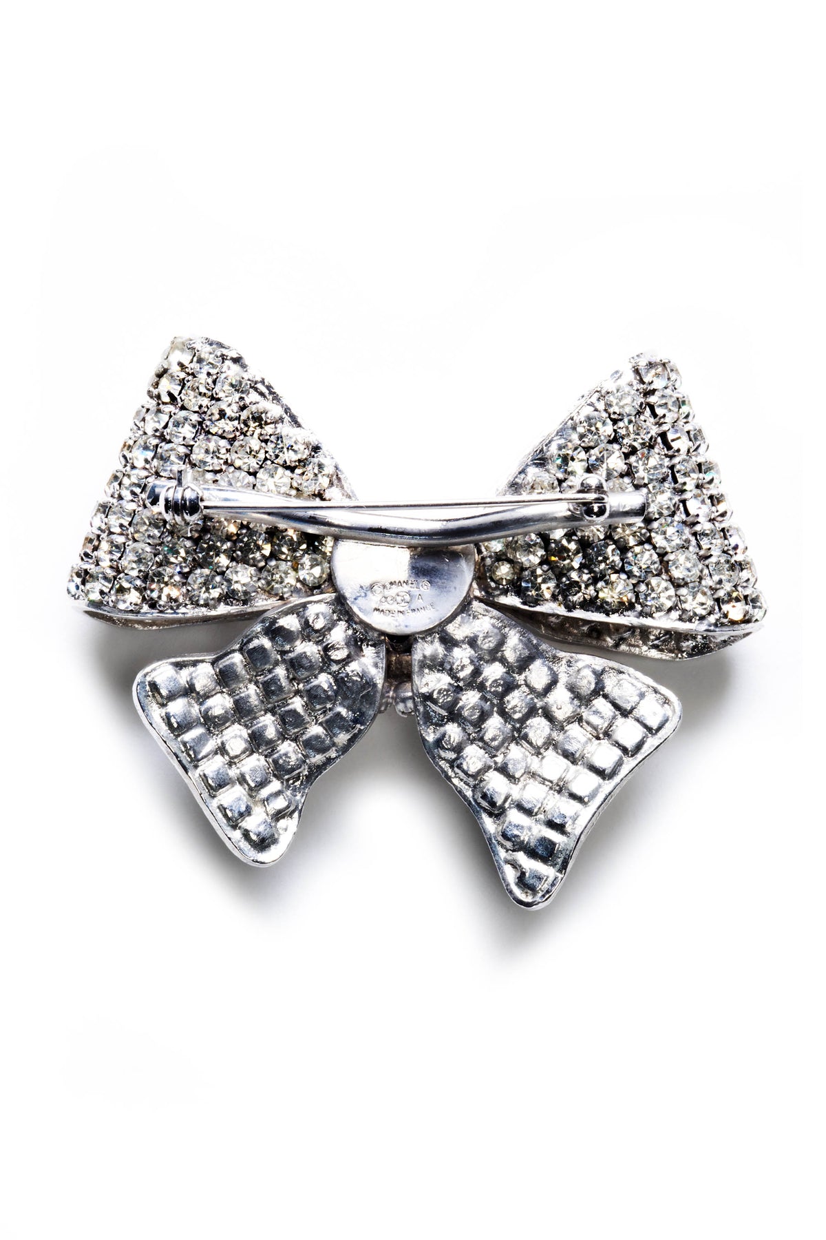 Chanel Vintage Crystal Bow Heritage Brooch 1993