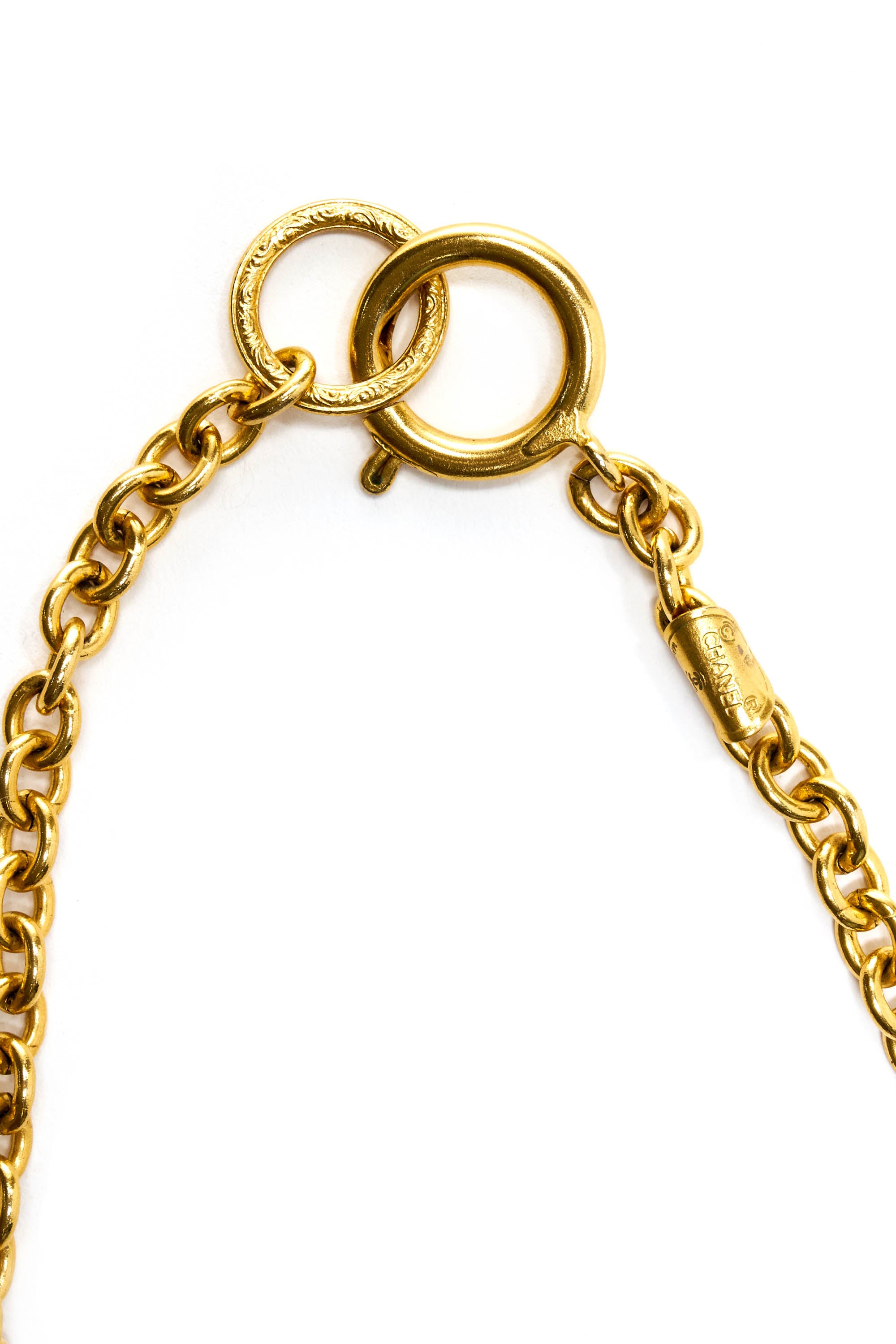 Chanel Vintage Gold Crystal Strass Necklace 1970's