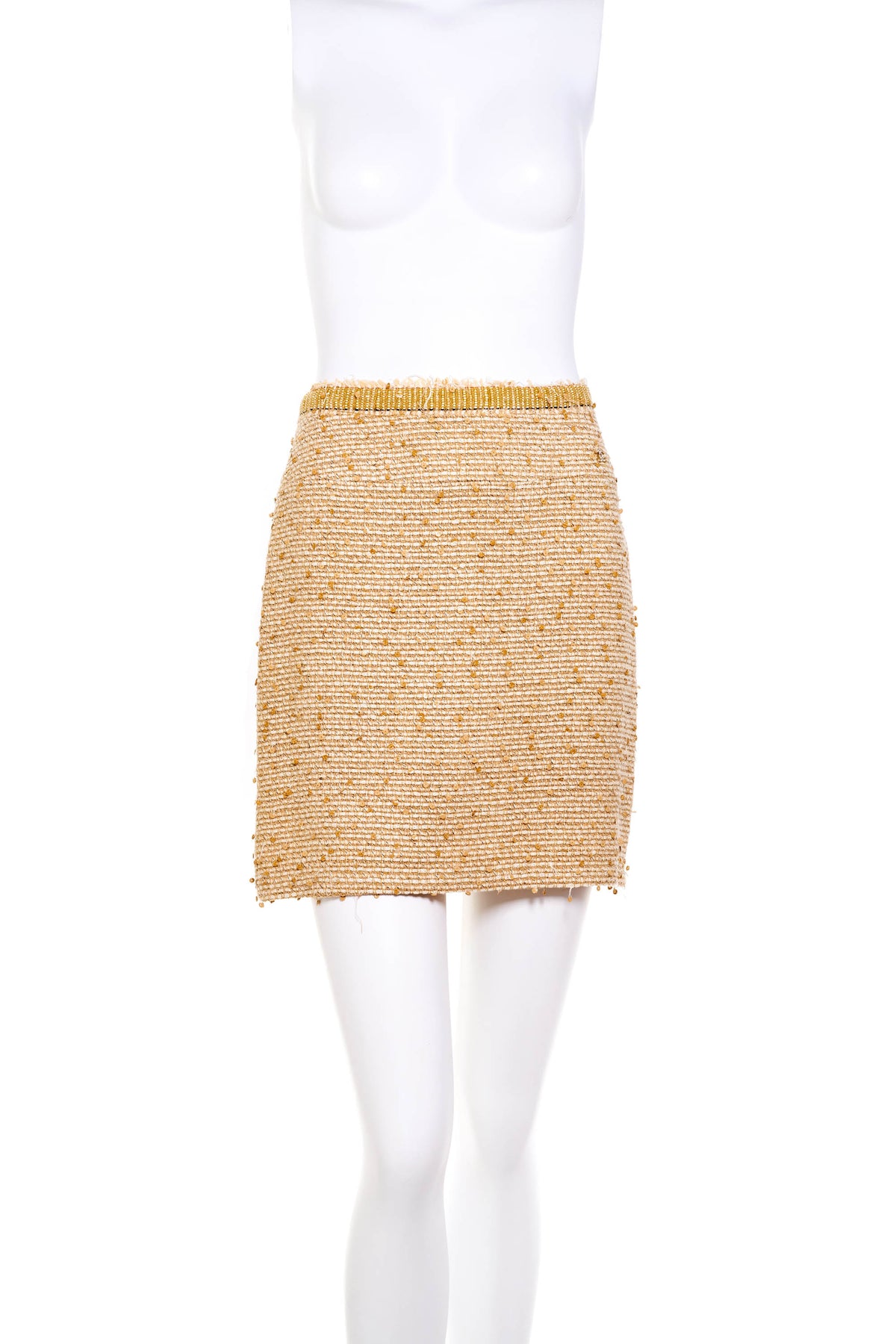 Chanel Gold Fantasy Tweed Camilla Suit and Skirt Size 38 2004A