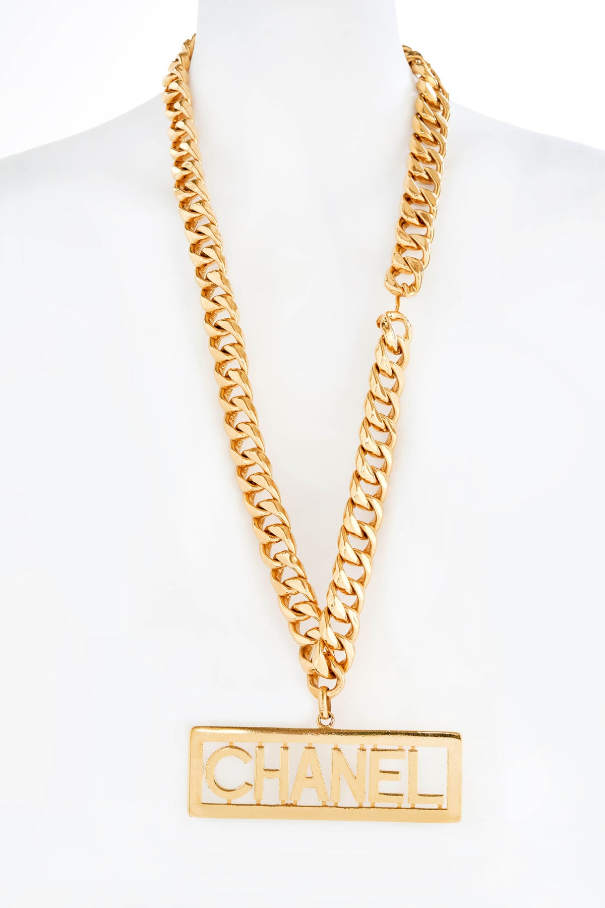 Chanel 24k Gold Chain Belt With Massive &quot;Chanel&quot; Plaque