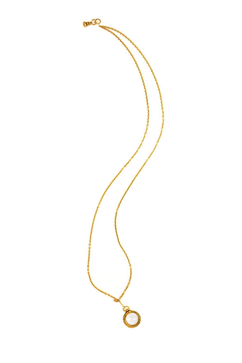 Chanel Vintage Magnifying Glass Two Chain Sautoir Necklace 1990&#39;s
