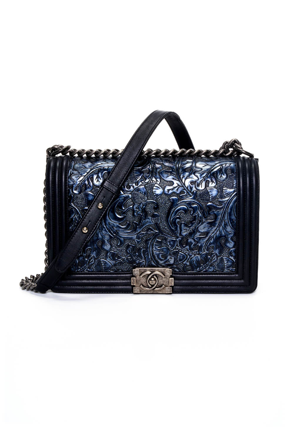 Chanel Cordoba Navy Boy Bag Paris Dallas 2014