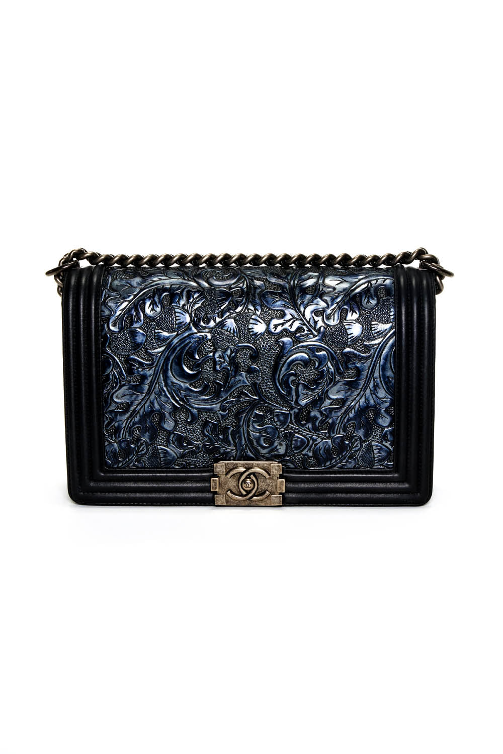 Chanel Cordoba Navy Boy Bag Paris Dallas 2014