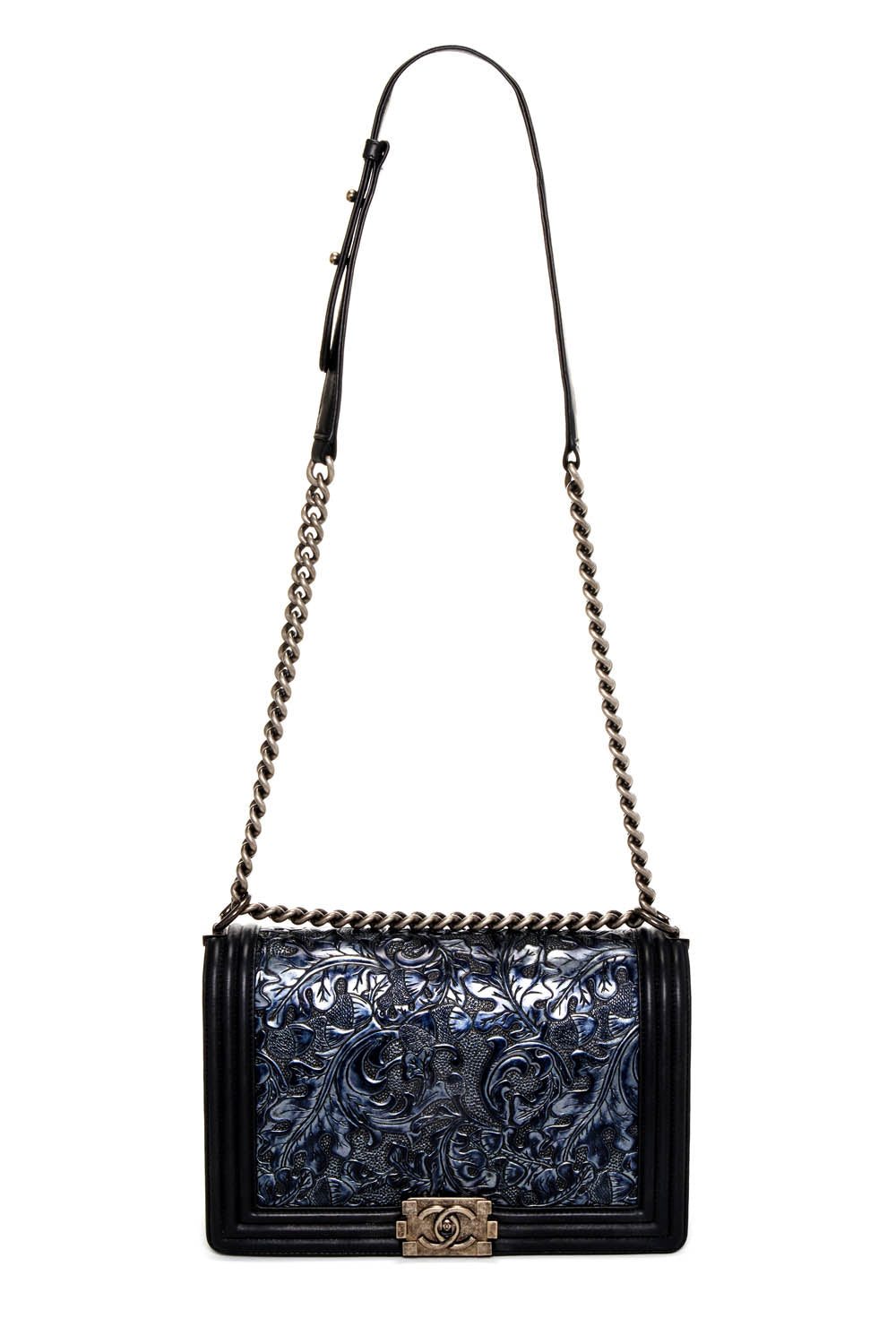 Chanel Cordoba Navy Boy Bag Paris Dallas 2014