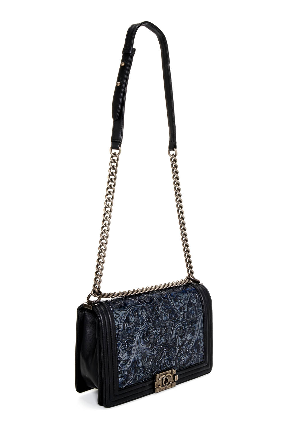 Chanel Cordoba Navy Boy Bag Paris Dallas 2014