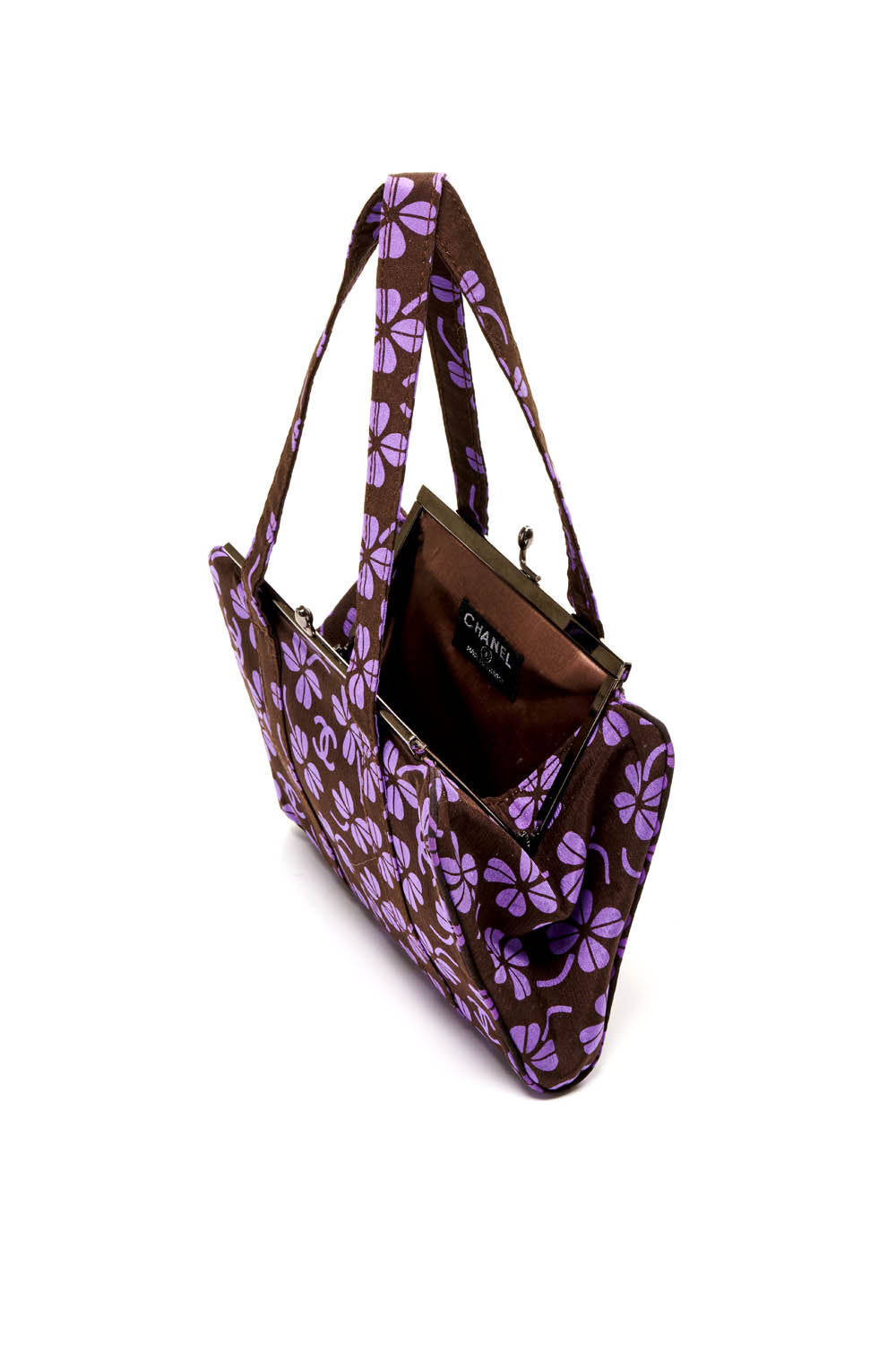 Chanel Purple and Brown Clover Purse 2001 P