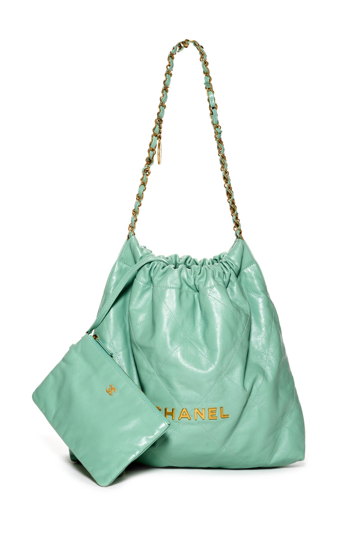 Chanel Medium Sea Form Green Hobo Tote 22