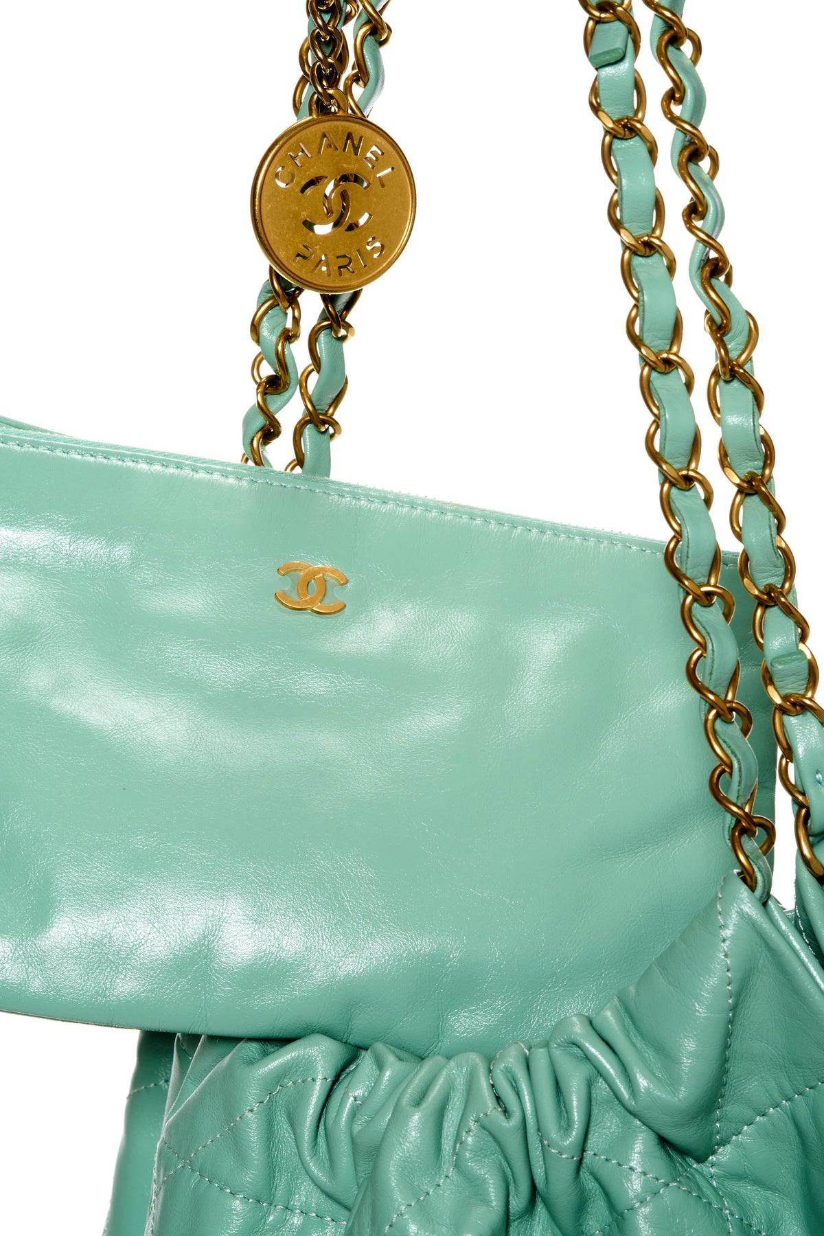 Chanel Medium Sea Form Green Hobo Tote 22