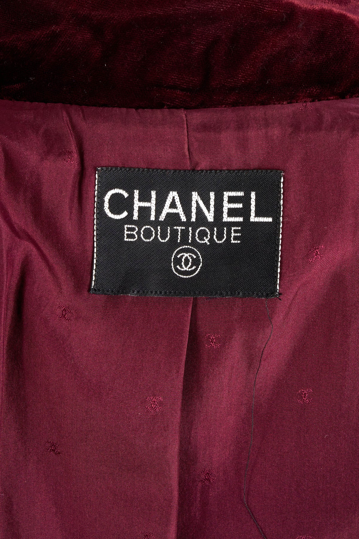 Chanel Deep Violet Velvet Jacket With Gold Buttons Size Small