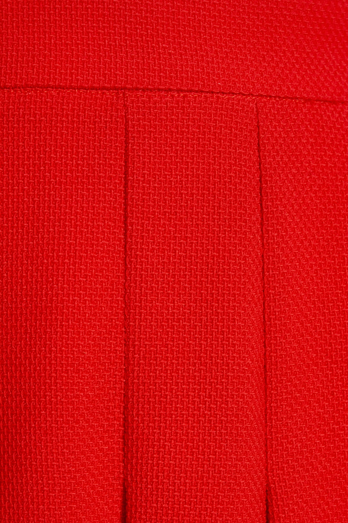 Chanel Boutique Vintage Red Pleated Mini Skirt