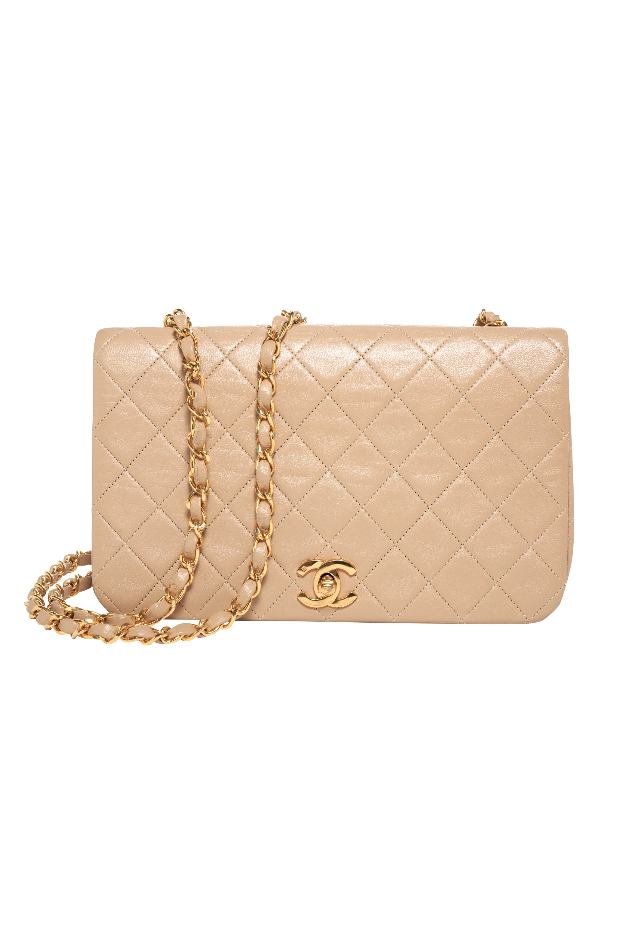 Chanel Vintage Nude Quilted Flap Purse