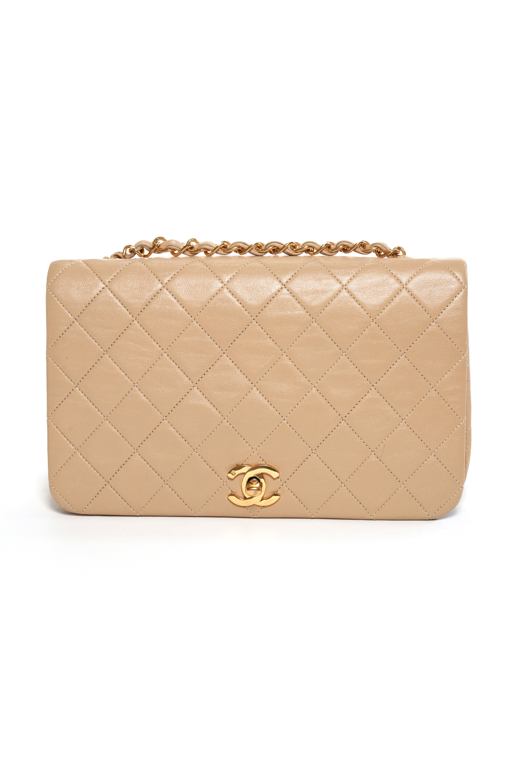 Chanel Vintage Nude Quilted Flap Purse