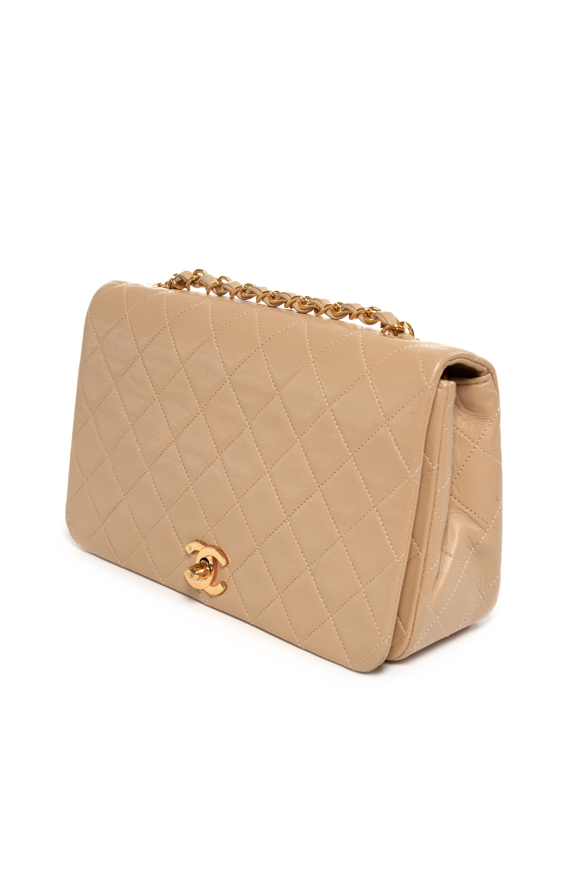 Chanel Vintage Nude Quilted Flap Purse