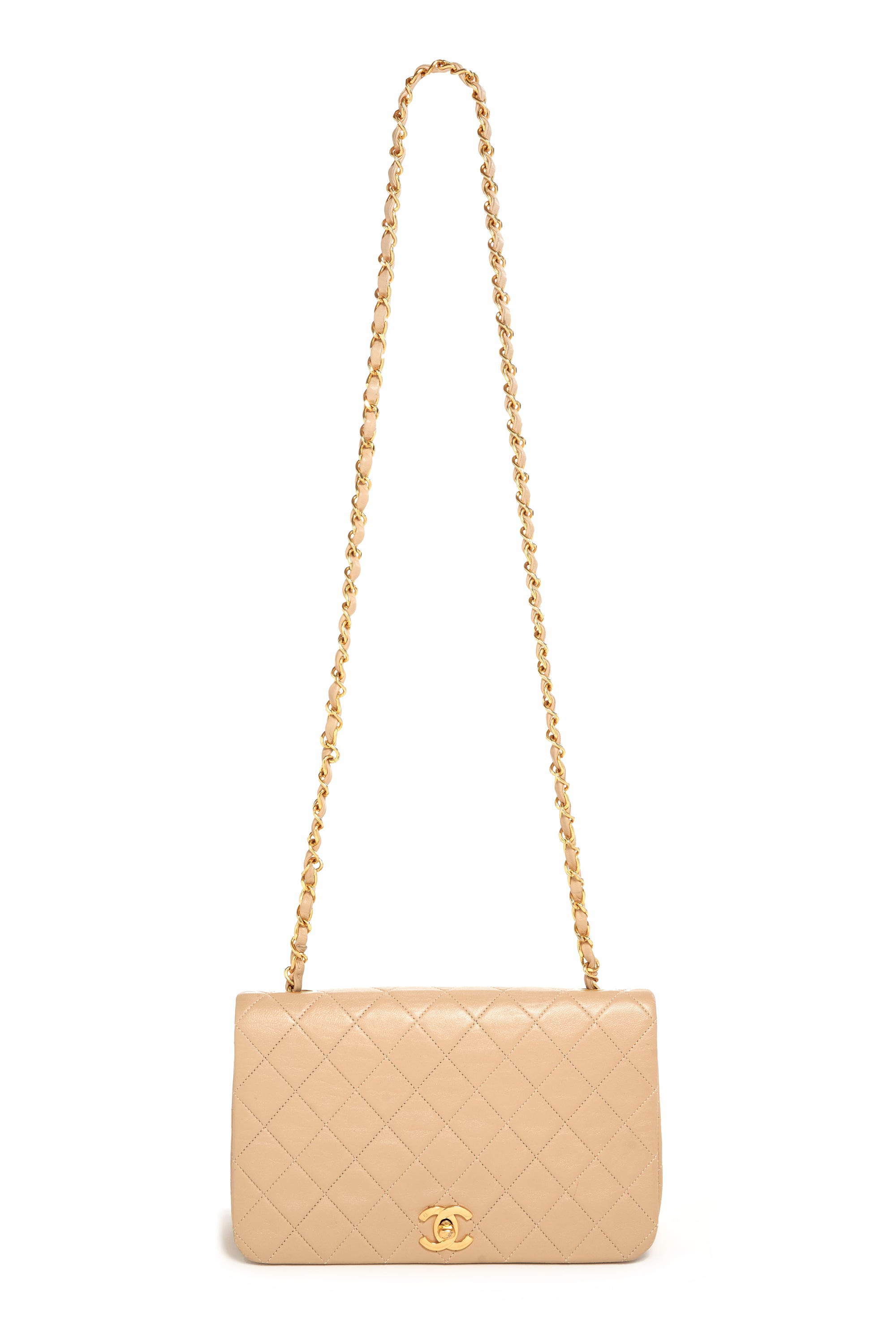 Chanel Vintage Nude Quilted Flap Purse