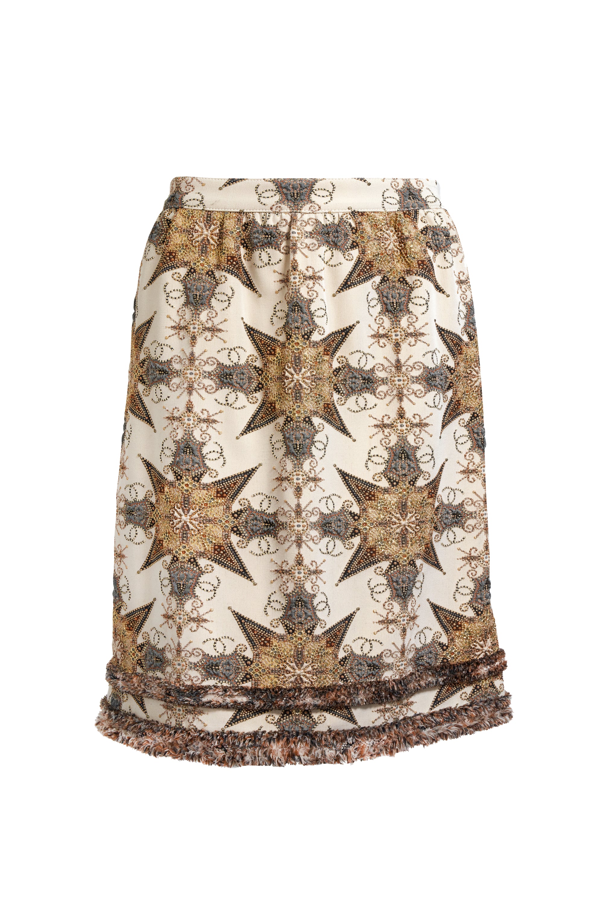 Chanel Gold Star Embellished Skirt